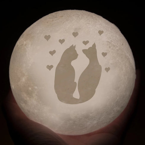 Lune romantique 3D personnalisée